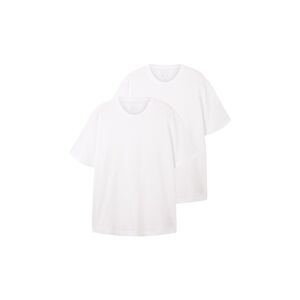 TOM TAILOR PLUS T-Shirt, (Packung, 2 tlg.), mit klassischem Design white navy Größe 5XL