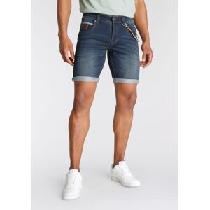 Bruno Banani Jeansshorts, (Set, 2 tlg., mit Band), mit abnehmbarer Hosenkette dark blue Größe 31