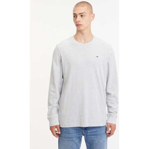 Tommy Jeans Langarmshirt »TJM REG RIB LS JASPE TEE«, mit Rundhalsausschnitt Silver Grey Größe L