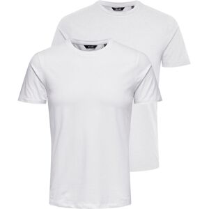 ONLY & SONS T-Shirt »BASIC LIFE SLIM O-NECK 2-PACK«, (Packung, 2 tlg., 2er-Pack) weiss Größe L (52)