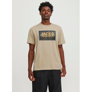 Jack & Jones Kurzarmshirt »JCOLOGAN TEE SS CREW NECK SS24 LN« crockery Größe M