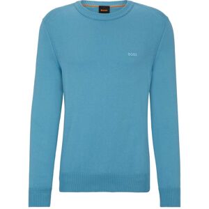 Boss ORANGE Strickpullover »Asac_V«, mit Logostickerei auf der Brust Open Blue 486 Größe L