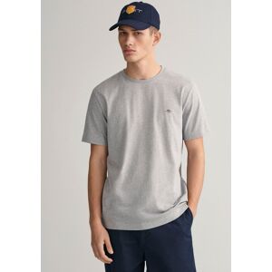 Gant T-Shirt »REG SHIELD SS T-SHIRT«, mit Logostickerei auf der Brust grey melange Größe M