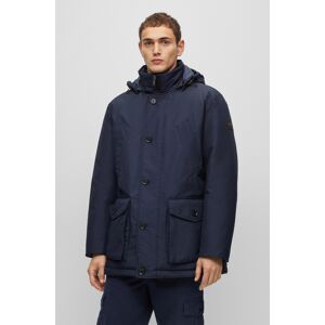 Boss ORANGE Outdoorjacke »Osiass«, mit Kapuze, mit Knopfverschluss Dark Blue Größe 48