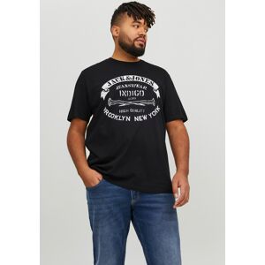 Jack & Jones PlusSize Rundhalsshirt »JJEJEANS TEE SS O-NECK NOOS 23/24 PLS« black Größe 4XL