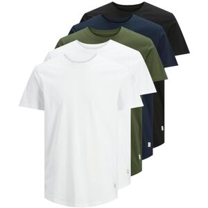 Jack & Jones T-Shirt »NOA TEE CREW NECK 5PK«, (Packung, 5 tlg., 5er-Pack) weiss, navy, schawarz Größe L (50)