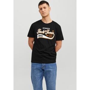 Jack & Jones Rundhalsshirt »JJELOGO TEE SS O-NECK 2 COL AW23 SN« Black Größe XS