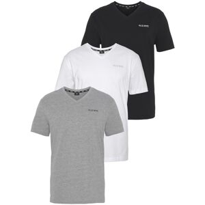 H.I.S V-Shirt, (3-er Pack), mit kleinem Brustprint schwarz/ grau/ weiss Größe XL (56/58)