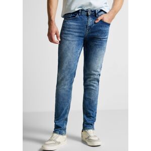 STREET ONE MEN Regular-fit-Jeans, mit cooler Used-Optik soft greencast random Größe 32