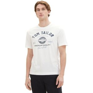 TOM TAILOR T-Shirt, mit grossem Logofrontprint white Größe L