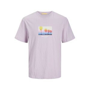Jack & Jones T-Shirt »JORARUBA SMALL PHOTO TEE SS CREW NECK« lavender frost Größe XS