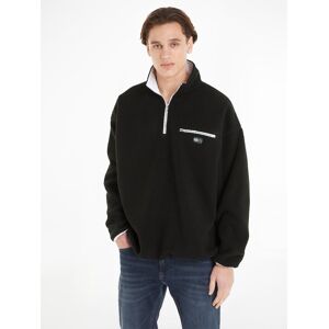 Tommy Jeans Fleecepullover »TJM OVZ TONAL 1/2 ZIP SHERPA« Black Größe XXXL