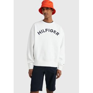 Tommy Hilfiger Sweatshirt »HILFIGER ARCHED CREWNECK«, mit Rippbündchen White Größe L