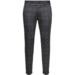 ONLY & SONS Chinohose »MARK CHECK PANTS« schwarz-kariert Größe 30