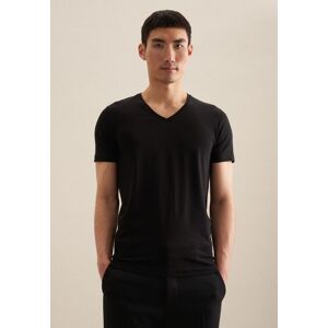 seidensticker T-Shirt »Schwarze Rose«, Kurzarm V-Neck Uni Schwarz Größe M
