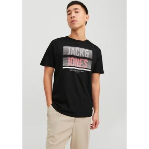 Jack & Jones Kurzarmshirt »JJBRIX TEE SS CREW NECK« Black Größe S
