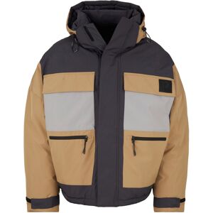 TOM TAILOR Denim Outdoorjacke, mit Kapuze beige, blau, weiss Größe XXL