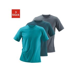 H.I.S T-Shirt, (Packung, 3 tlg.), aus Baumwolle perfekt als Unterziehshirt dunkelpetrol, dunkelgrau, petrol Größe 7/XL