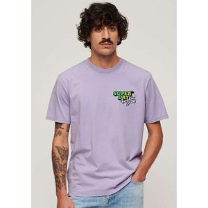 Superdry Print-Shirt »SD-NEON TRAVEL CHEST LOOSE TEE« light lavendel Größe XXXL
