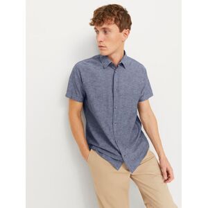 Jack & Jones Kurzarmhemd »JJESUMMER LINEN BLEND SHIRT SS SN« faded denim Größe M