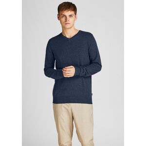 Jack & Jones V-Ausschnitt-Pullover »EMIL KNIT V-NECK« navy Größe S