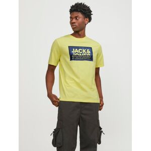 Jack & Jones Kurzarmshirt »JCOLOGAN TEE SS CREW NECK SS24 LN« lemon verben Größe L