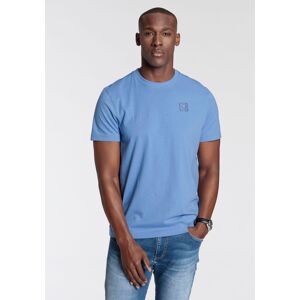 DELMAO T-Shirt, mit modischem Brustlabel - NEUE MARKE! jeansblau Größe XL (56/58)