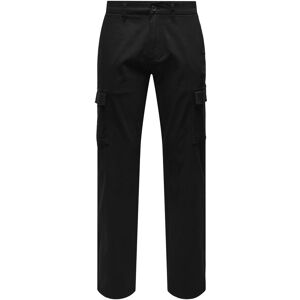 ONLY & SONS Cargohose »ONSEDGE-ED CARGO LOOSE PANT« Black Größe 29