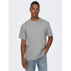 ONLY & SONS Rundhalsshirt »ONSFRED LIFE RLX SS TEE NOOS« light grey Größe M