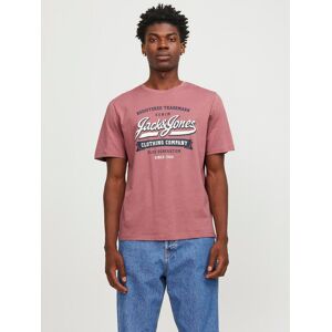 Jack & Jones Rundhalsshirt »JJELOGO TEE SS O-NECK 2 COL SS24 SN« Mesa Rose Größe M