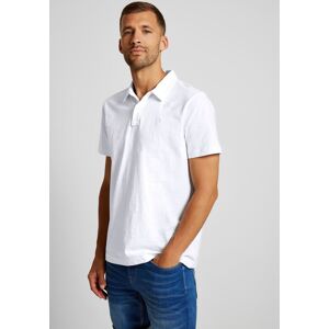 STREET ONE MEN Poloshirt, in Flammgarnoptik white Größe M (50)