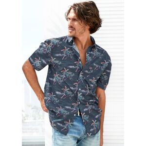 Beachtime Hawaiihemd, Regular Fit, Kurzarm, Freizeithemd mit Palmenprint,... navy-bedruckt Größe XXL (45/46)