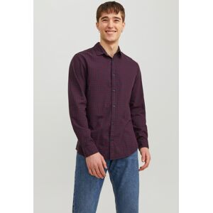 Jack & Jones Langarmhemd »JJEGINGHAM TWILL SHIRT L/S NOOS« Navy Blazer Größe S