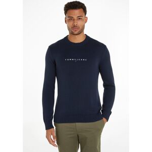 Tommy Jeans Rundhalspullover »TJM SLIM LINEAR LOGO SWEATER« dark night navy Größe L