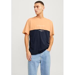 Jack & Jones Kurzarmshirt »JJERYDER BLOCKING TEE SS LN« apricot ice Größe M