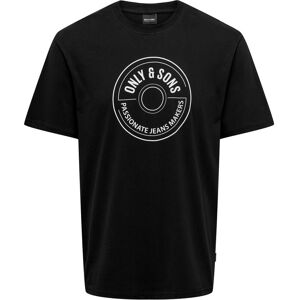 ONLY & SONS Rundhalsshirt »ONSLAMER LIFE REG LOGO SS TEE« Black Größe XL