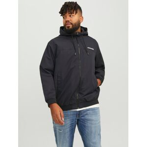 Jack & Jones PlusSize Bomberjacke »JJERUSH HOOD BOMBER NOOS PLS«, mit Kapuze Black Größe 5XL