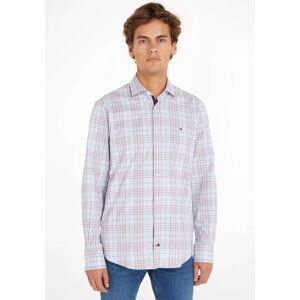 Tommy Hilfiger TAILORED Langarmhemd »CL STRETCH GLEN CHECK SF SHIRT« Arizona Red/Light Blue Größe 43