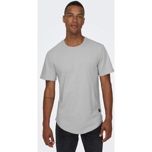 ONLY & SONS Rundhalsshirt »ONSMATT LONGY SS TEE NOOS« mirage grey Größe S