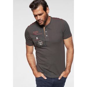 Man's World Henleyshirt, mit kontrastfarbenen Nähten grau Größe M (48/50)