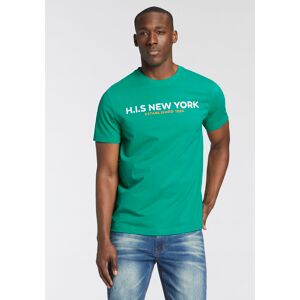 H.I.S T-Shirt, Mit grossem Frontprint grün Größe 4XL