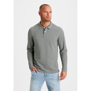 Beachtime Langarm-Poloshirt, Shirt mit Polokragen und Knopfleiste aus... grau Größe M (48/50)