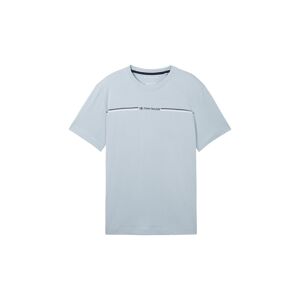 TOM TAILOR Herren T-Shirt mit Print, blau, Logo Print, Gr. XXXL