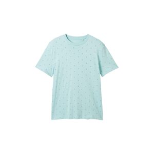 TOM TAILOR DENIM Herren T-Shirt mit Allover-Print, blau, Allover Print, Gr. XL