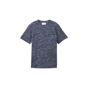 TOM TAILOR Herren T-Shirt in Melange Optik, blau, Melange Optik, Gr. XXXL