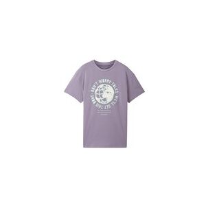 TOM TAILOR Jungen Oversized T-Shirt mit Print, lila, Motivprint, Gr. 164