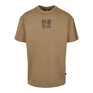 Urban Classics Herren TB4137-Chinese Symbol Tee T-Shirt, Khaki/Black, L