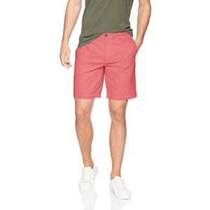 Amazon Essentials Herren Shorts, Schmale Passform, 23 cm, Verwaschenes Rot, 31W