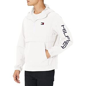 Tommy Hilfiger Herren Leichte Taslan Popover Jacke Windbreaker, Weiss/opulenter Garten, S