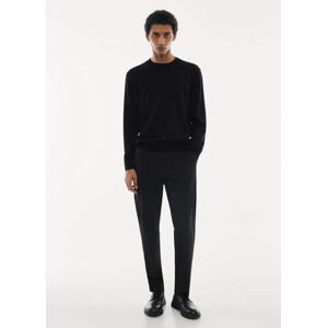 mango man Waschbarer Pullover aus Merinowolle - Schwarz - M - männlich